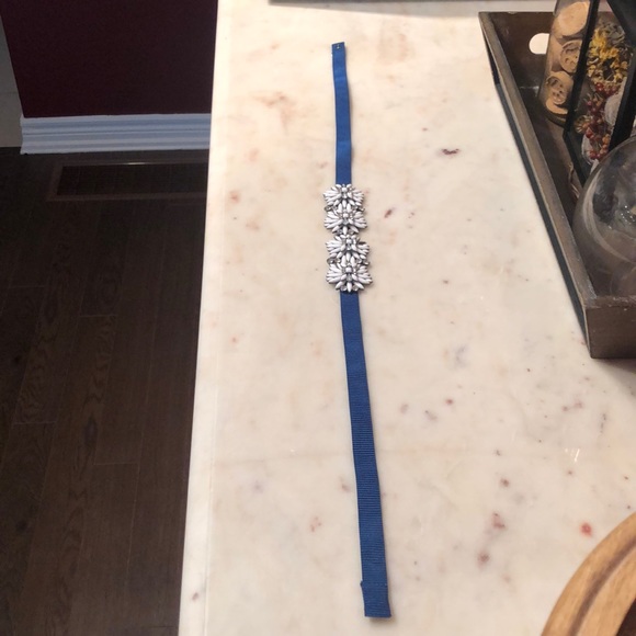 Anthropologie Royal Blue and Gem High Waist Belt - Picture 2 of 7